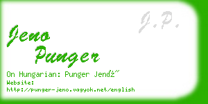 jeno punger business card